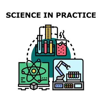 Scientific research practice engaging modern lab technology Stock Illustration