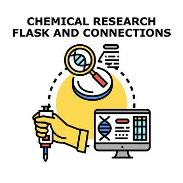 Scientific research process connecting dna analysis science 스톡 일러스트