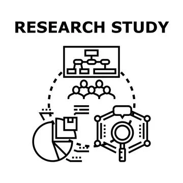 Scientific research study concept exploring data analysis Stock Illustration