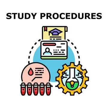Scientific research study procedures concept vector illustration Stock Illustration