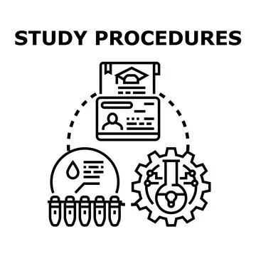 Scientific research study procedures concept vector illustration Stock Illustration