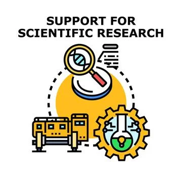 Scientific research support and technological innovation concept イラスト素材