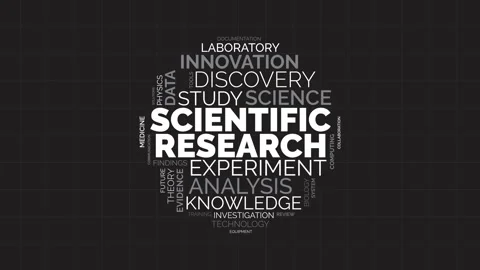 Scientific Research Word Cloud Animation with Kinetic Typography on Dark Ba.. 库存影片 341683440