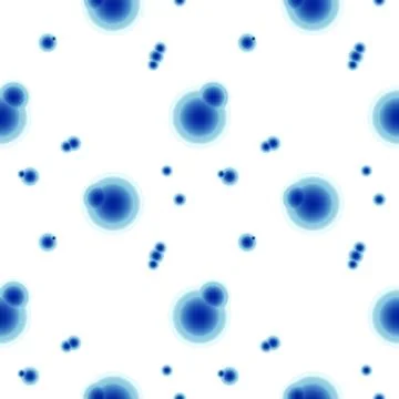 Scientific seamless pattern with blue molecules Stock Illustration