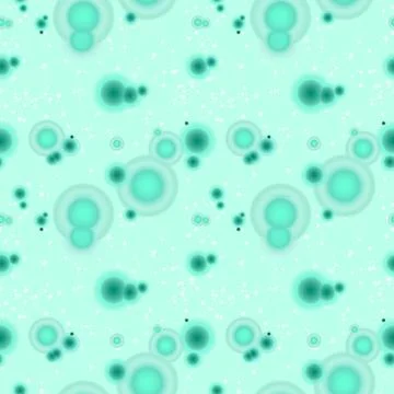 Scientific seamless pattern with green molecules Stock Illustration