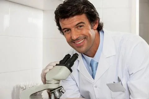 Scientific smiling looking at the camera Stock Photos
