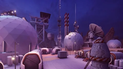 Scientific space station Video stock 245912975