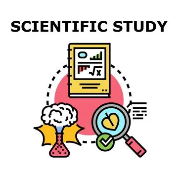 Scientific study concept exploring research and development Stock Illustration