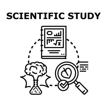 Scientific study concept exploring research and development Stock Illustration