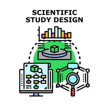 Scientific study design and research methodology process Stock Illustration