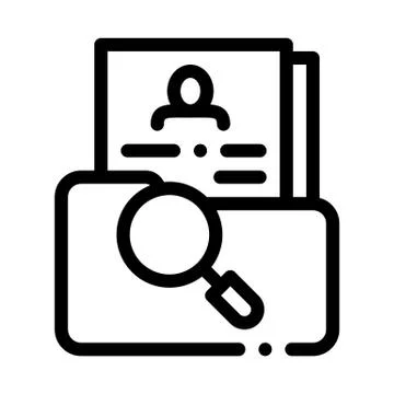 Scientific study of personal human resource icon vector outline illustration 스톡 일러스트