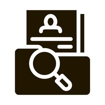 Scientific study of personal human resource icon Vector Glyph Illustration Stockillustratie