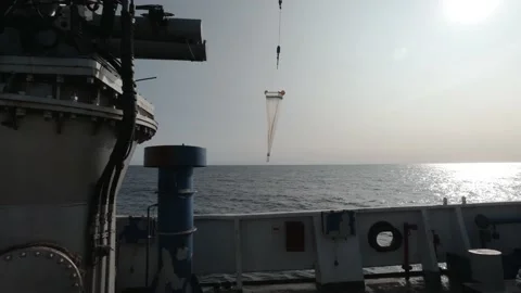  Scientific Taking Samples Of An Ocean Microorganisms From A Bongo Nets  Stock Footage 150506959