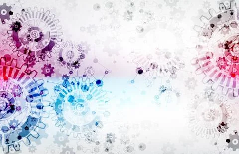 Scientific technical background scheme gears. 스톡 일러스트