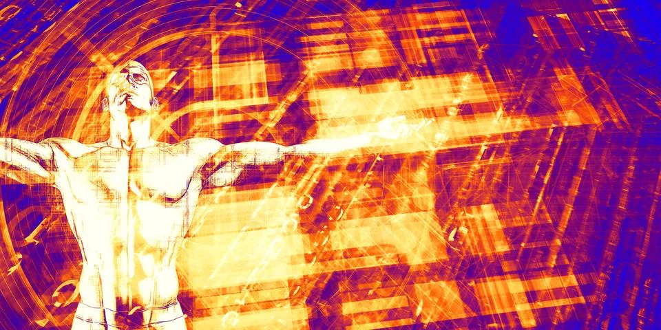 Scientific Technology Implementation Background Revealing Innovation Method.. Illustrazione stock