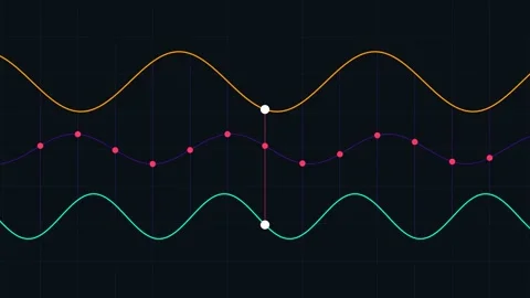 Scientific Telemetry Array Signal Waveform Motion Stock Footage 342586759