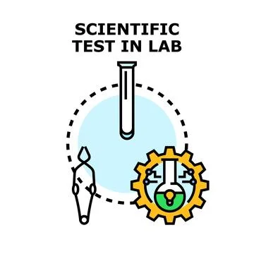 Scientific test in lab concept involving research and discovery Stock Illustration
