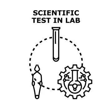 Scientific test in lab concept involving research and discovery Stock Illustration