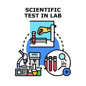 Scientific test in lab concept vector illustration 스톡 일러스트