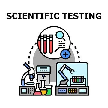 Scientific testing in modern laboratory research and analysis イラスト素材
