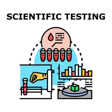 Scientific testing process conducting laboratory research Stock Illustration