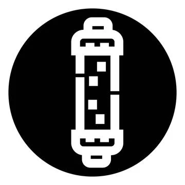 Scientific testing tube container icon design Stock Illustration