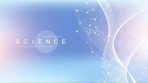 Scientific tree concept of network connection background. Database branch Illustrazione stock