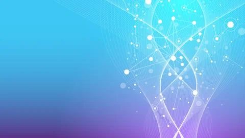 Scientific tree concept of network connection background. Database branch Stock Illustration