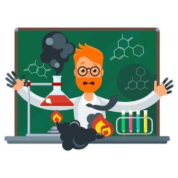 Scientific unsuccessful experiment Illustrazione stock
