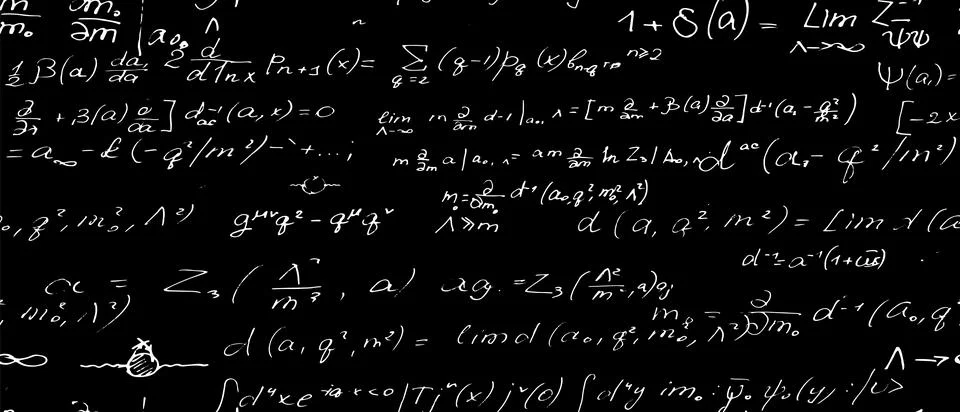 Scientific vector seamless pattern with physical formulas. Endless math textu 스톡 일러스트