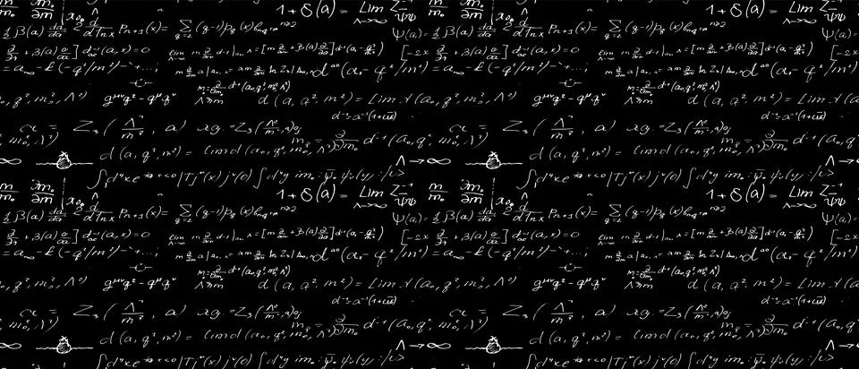 Scientific vector seamless pattern with physical formulas. Endless math textu Stock Illustration