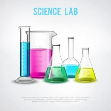 Scientific Vessels Composition Stock Illustration