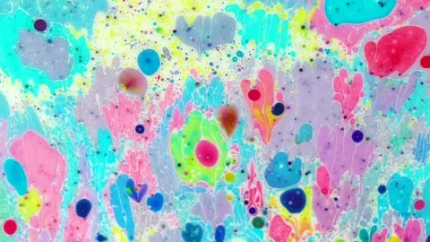 Scientific view simulation of cells through microscope Video stock 170120970