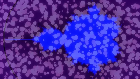 Scientific visualization of biological diffusion and expanding cell culture.. Stock Footage 336266728