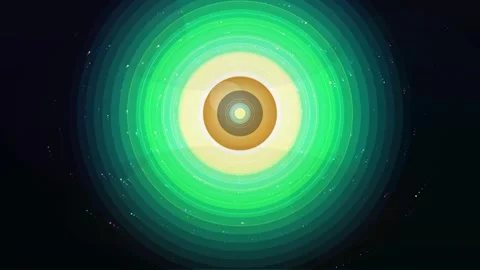 Scientific Visualization of Energy Waves and Circular Matrix loop Stock Footage 335045746