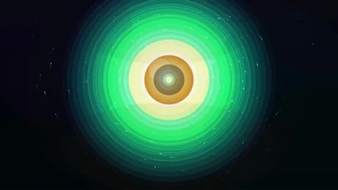 Scientific Visualization of Energy Waves and Circular Matrix Stock Footage 335045764