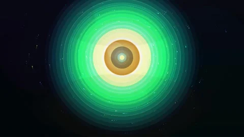 Scientific Visualization of Energy Waves and Circular Matrix Stock Footage 335045776
