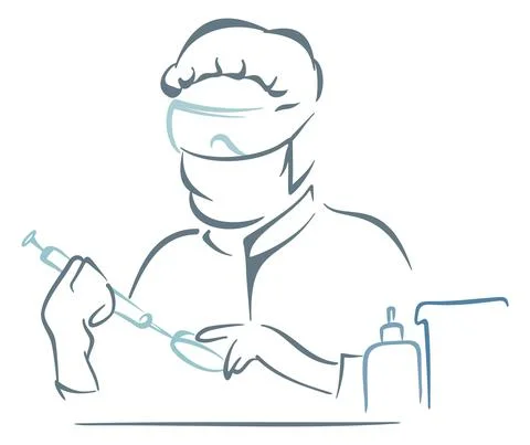 Scientific work illustration Stock Illustration