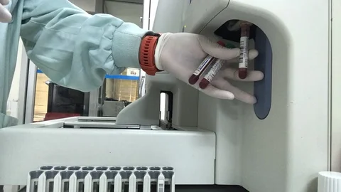 Scientise working in laboratory timelape seen. Stock Footage 113987926