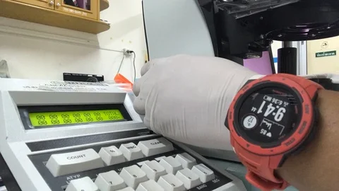 Scientise working in laboratory timelape seen. Stock Footage 113990871