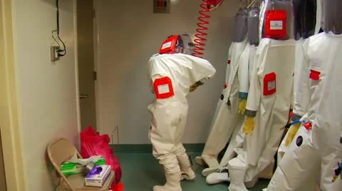 Scientist activates bubble suit 스톡 동영상 21533537