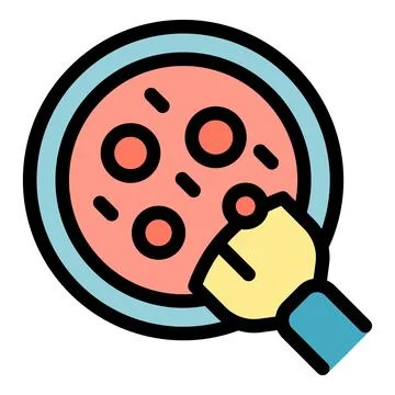 Scientist analyzing petri dish with cell culture with brush tool icon Ilustração Stock