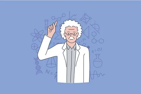 Scientist and physicist practitioner concept Stock Illustration
