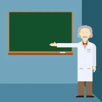 Scientist and school board Stock Illustration