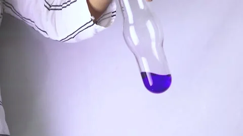 Scientist and test tube in lab Stock Footage 156081007