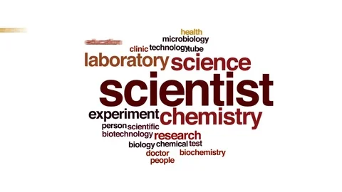 Scientist animated word cloud, text design animation. Stock Footage 71942907