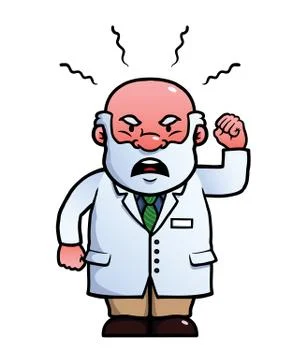 Scientist being angry Stock Illustration