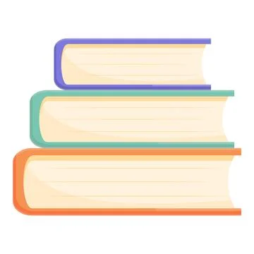 Scientist book stack icon, cartoon style Illustrazione stock
