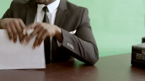 The scientist bring a patent documents for scientific proprietary Stock Footage 103347724