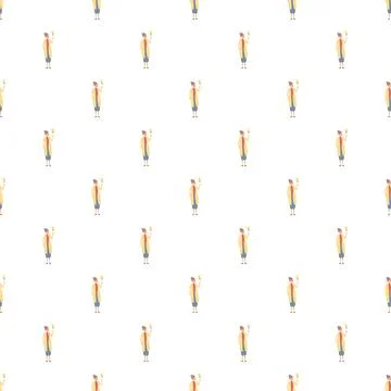 Scientist character having new idea repeating pattern イラスト素材